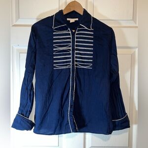 Antilia Femme Dark Blue Shirt with Light Accents